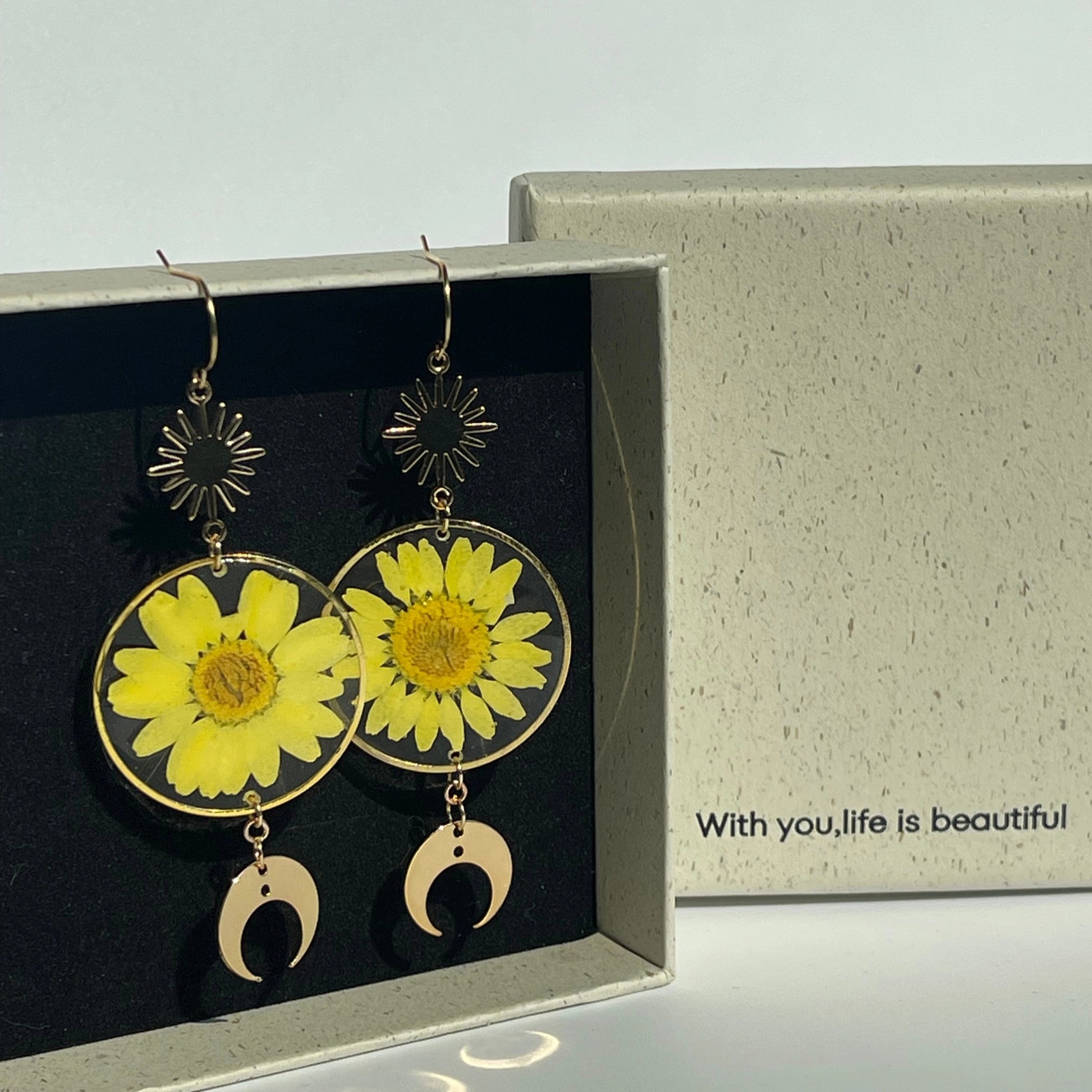 真花耳环小雏菊